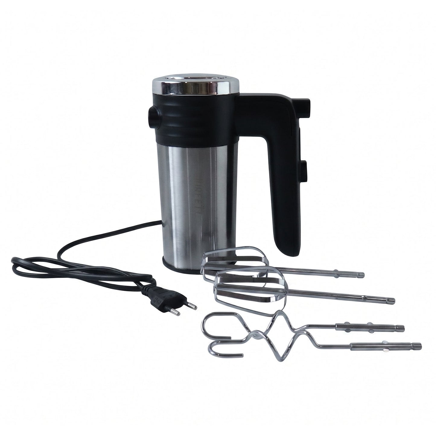 Wukusy electric hand mixer with beaters and dough hooks, 500W, ideal for cake baking and mixing batter.