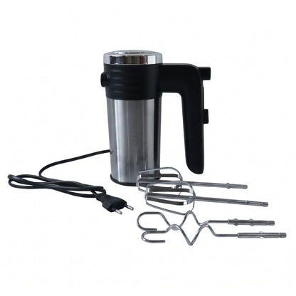Wukusy electric hand mixer with beaters and dough hooks, 500W, ideal for cake baking and mixing batter.