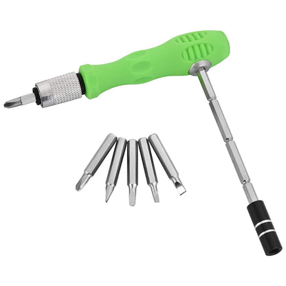 Wukusy 32-in-1 mini screwdriver bits set with magnetic bits and flexible extension rod for power and hand tool use.