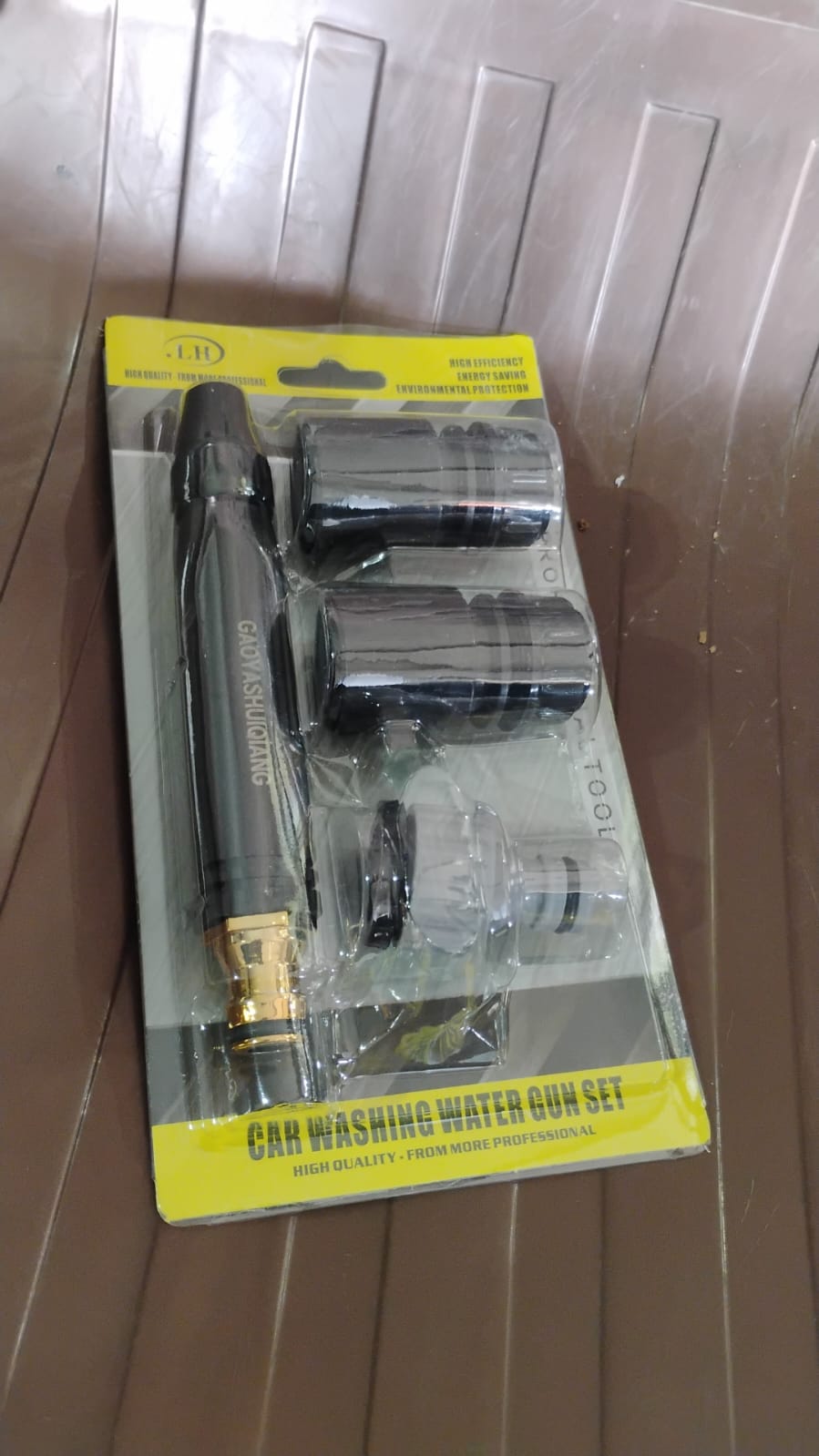 Wukusy plastic car washer high pressure water spray gun with trigger and nozzle for detailed cleaning.
