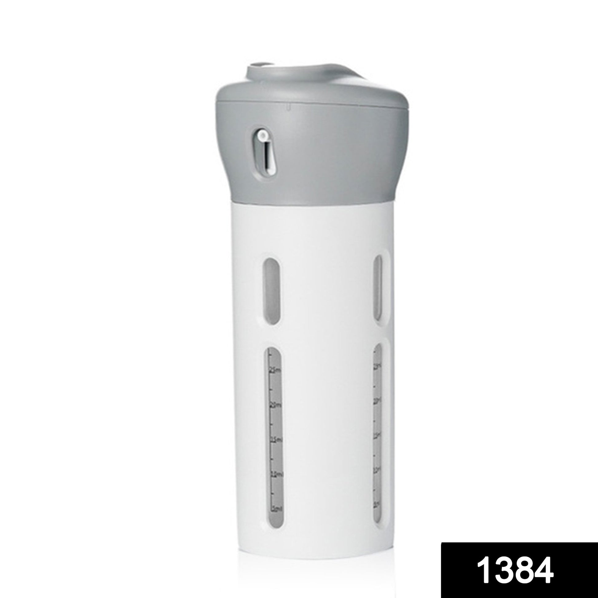 Wukusy 4-in-1 travel dispenser bottle set with refillable cosmetic containers for toiletries and liquids.