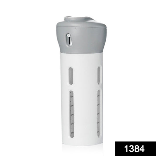 Wukusy 4-in-1 travel dispenser bottle set with refillable cosmetic containers for toiletries and liquids.