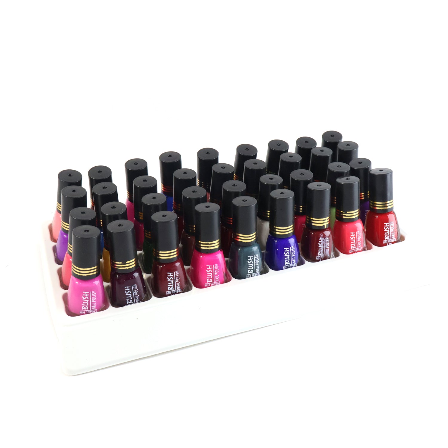 Wukusy Blush Matt Mini Nail Polish in mixed colors, 6ml bottle, showing a close-up of the vibrant, matte nail polish on nails.