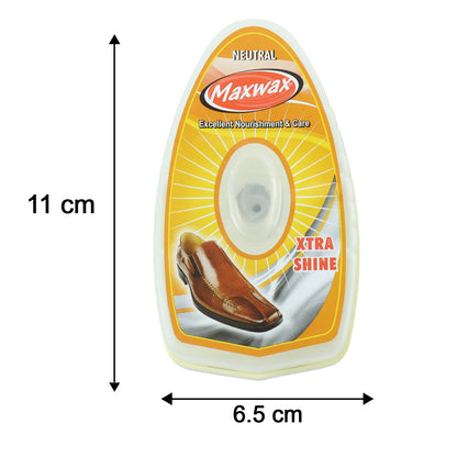 Wukusy Maxwax Neutral Instant Shoe Shiner, 7 ml, showing the small bottle with black cap and clear label for shoe polishing.
