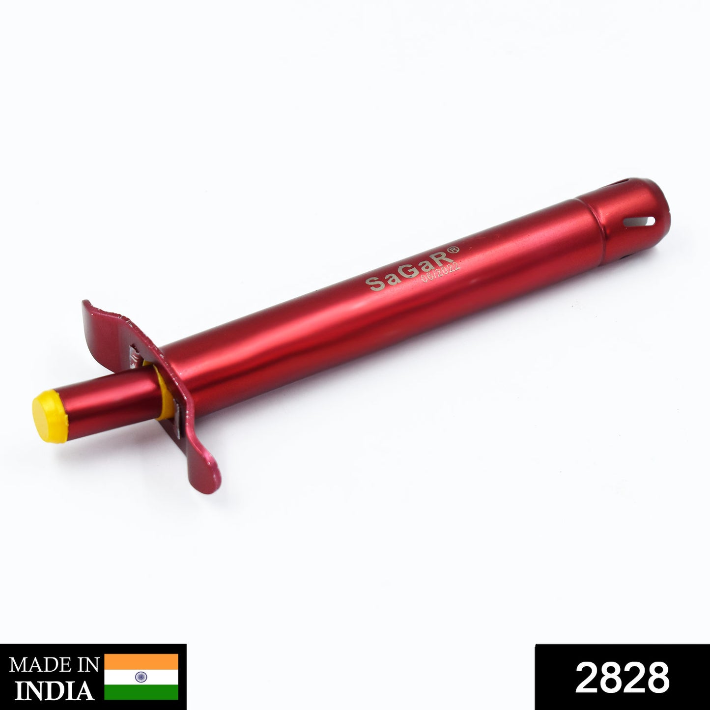 Wukusy stainless steel gas lighter, a sleek kitchen tool with a metal body and ignition button, used for lighting stoves and grills.