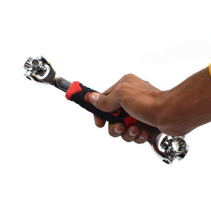 Wukusy 48-in-1 universal car repair socket tool with 360-degree rotation, square, hex, and Torx wrench for versatile vehicle maintenance.