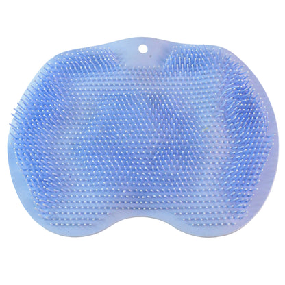Wukusy silicone bath massage cushion with suction cups, foot scrubber brush, exfoliating pad, anti-slip bath mat for foot care.