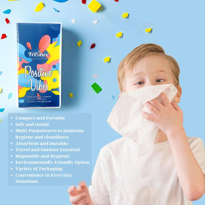 Wukusy Premium 6-in-1 soft pocket tissue pack with 60 sheets, compact for home use and convenient on the go.