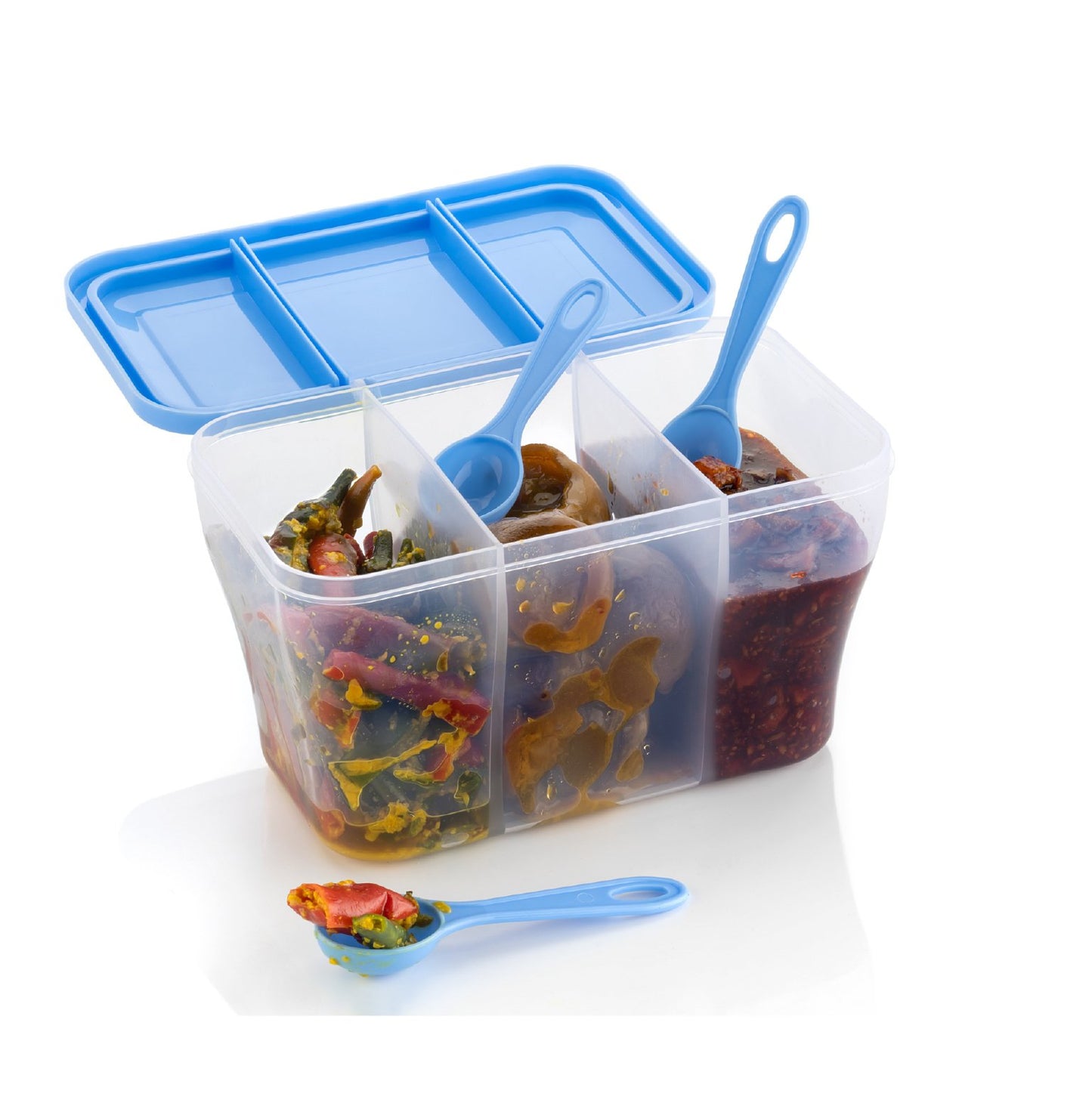 Wukusy 2625 plastic square storage organiser container, 750ml capacity, ideal for kitchen organization and storage.