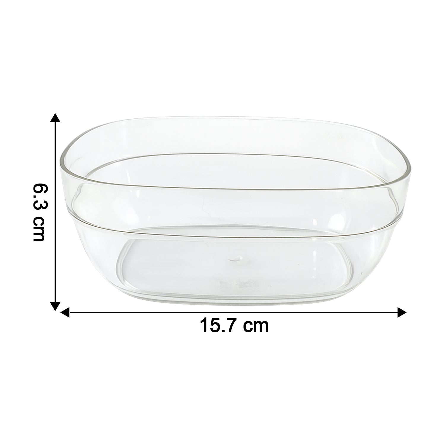 Set of four transparent Wukusy multipurpose serving bowls with clear, durable design for kitchen and table use.