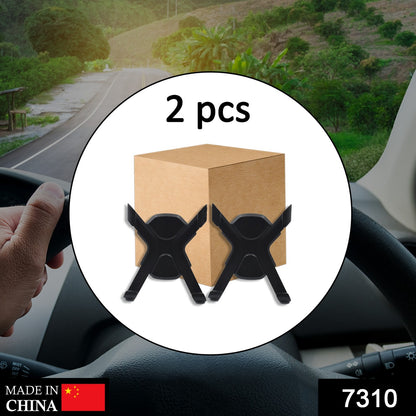 Wukusy 7310 2-piece car mount air vent holder attached to vehicle air vent for smartphone security and easy access.