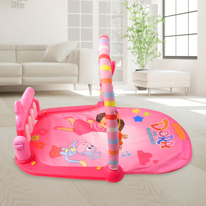 Wukusy 2-in-1 baby kick and play piano gym mat with toys, soft fitness rack for infants, colorful and engaging activity set
