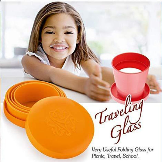Wukusy unbreakable magic cup folding pocket glass for travel, compact and durable for easy packing and use on the go.