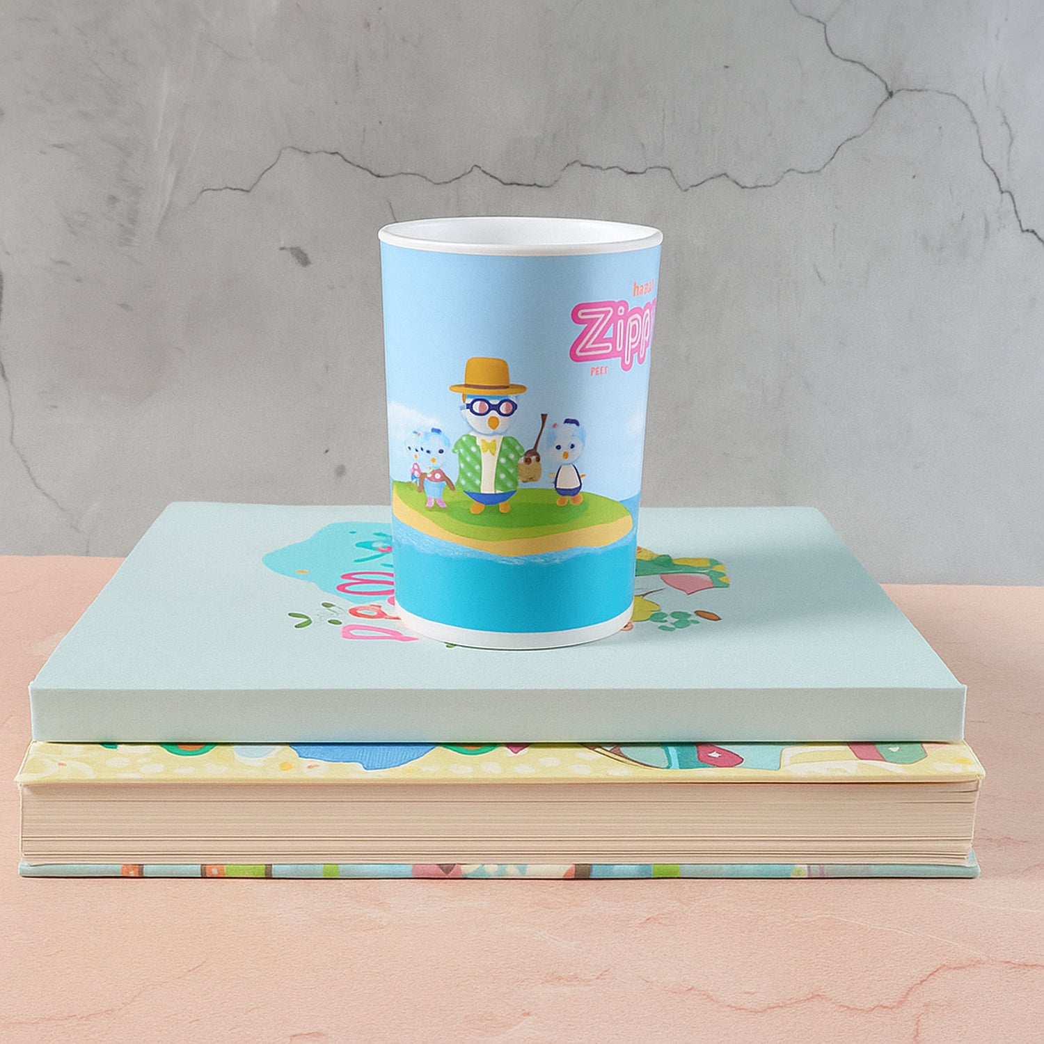 Cute cartoon design melamine drinking glass from Wukusy, 250ml capacity, perfect for home and kitchen use.