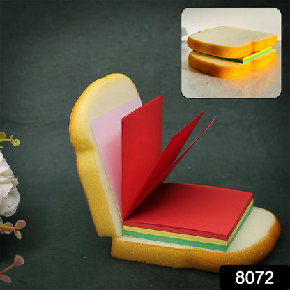 Multicolor sandwich-shaped notepad by Wukusy featuring sticky notes and memo pads for office organization and note-taking.
