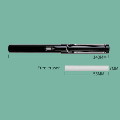Wukusy 2-in-1 everlasting reusable inkless pencil with eraser, portable magic pencil for kids and stationary, replaceable head.