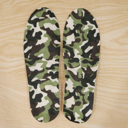 Pair of Wukusy flexible shock-absorbing shoe insoles for size 39-42, designed for comfort and impact absorption.