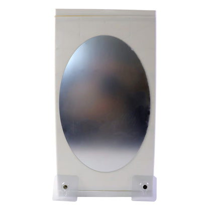 Wall-mounted Wukusy bathroom mirror cabinet, rotating design, 22x42 cm, with storage space for bathroom essentials.