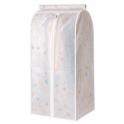 Wukusy premium hanging clothes storage cover bag, 120 cm, clear protective cover with zipper for wardrobe organization and dust protection.