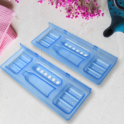 Wukusy 4-in-1 glass soap dish with stand, elegant bathroom accessory from Pure Source India for home improvement.
