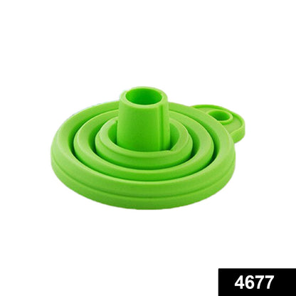 Wukusy silicone kitchen funnel for oil, sauce, water, and juice pouring, flexible and heat-resistant for kitchen use.