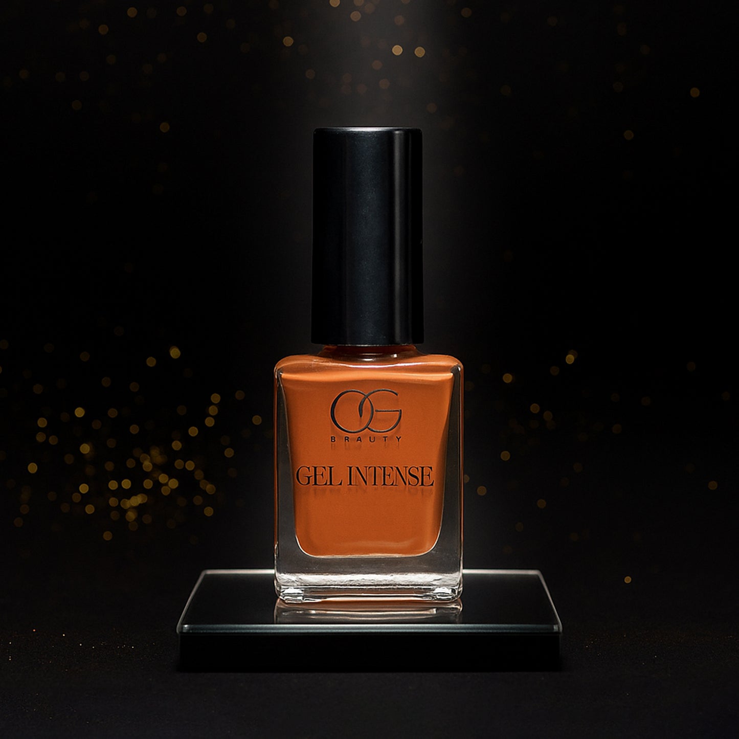 Wukusy Og Beauty Cocoa Bliss Gel Intense Nail Polish in 10ml bottle with rich, chocolate-brown color and glossy finish.