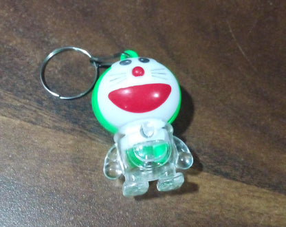 Wukusy Doremon Lightning keychain with 2 colored lightning design, toy keychain accessory featuring cartoon character.