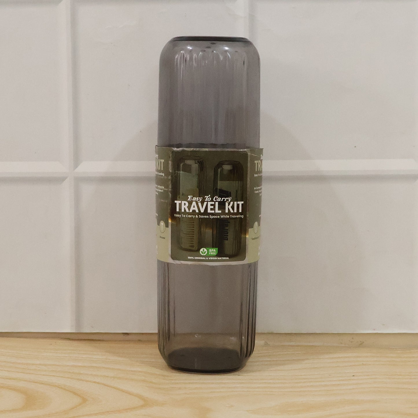 Wukusy portable plastic travel foldable glass, shown in a folded position for compact storage and easy transport.