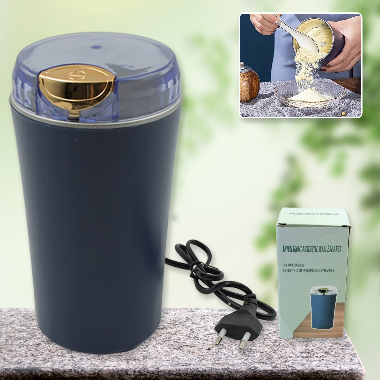 Wukusy 5324 Mini Mixer and Coffee Grinder, compact portable electric grinder for coffee beans and spices, suitable for home and office use.