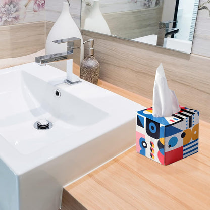 Wukusy tissue cube box holder for home or office, stylish and practical with 50 tissues in a sleek, compact design