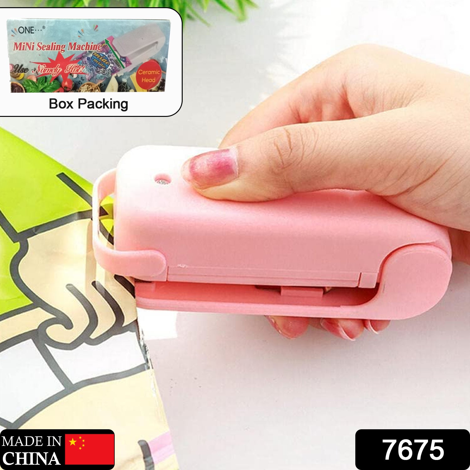Wukusy 7675 Mini Sealing Machine portable plastic bag sealer handheld heat sealer for sealing plastic bags at home.