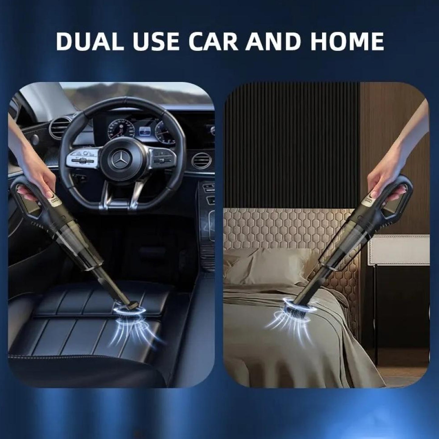Wukusy wireless handheld car vacuum cleaner 2-in-1 dust buster with compact design for home and vehicle cleaning.