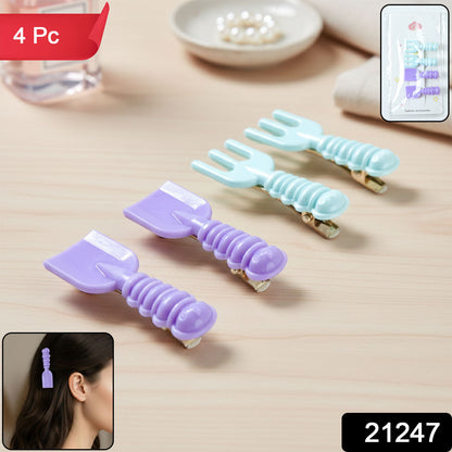 Set of four Wukusy cute mini tool-shape decorative hair clips, perfect for adding fun detail to hairstyles.