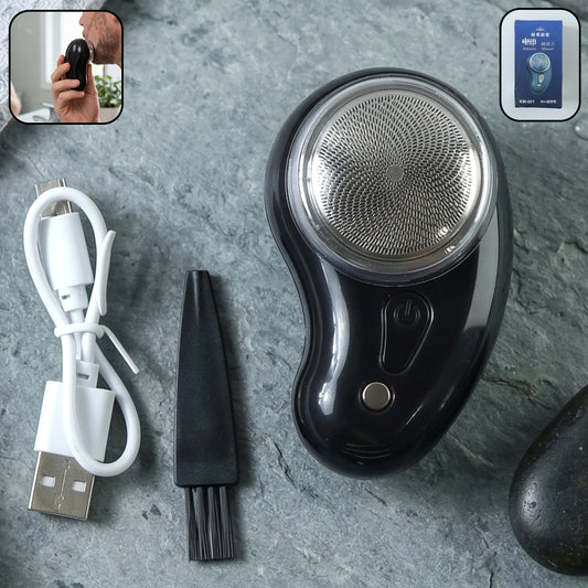 Wukusy portable electric rechargeable mini beard trimmer with compact design and adjustable blade for precise grooming.