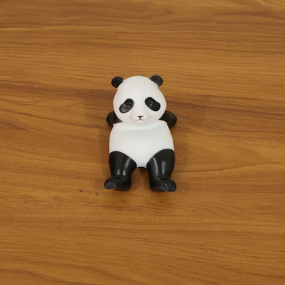 Wukusy cute panda mobile phone stand holder displaying a small panda figure supporting a smartphone.