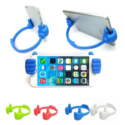 Wukusy 6132 four-piece hand-shaped mobile stand set for household and office use, supports smartphones securely on desks or tables.