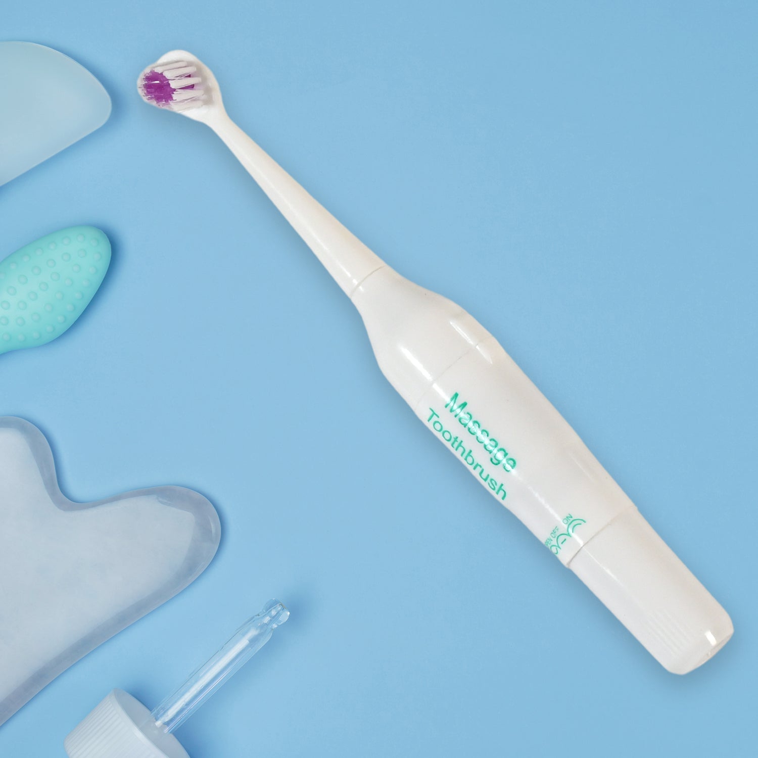Wukusy electric toothbrush for adults and teens with multiple brush heads and deep cleansing action, battery operated (battery not included).