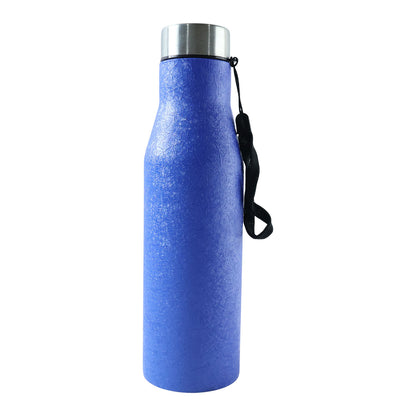 Blue stainless steel water bottle by Wukusy, 1000ml capacity, featuring a sleek design and durable construction.