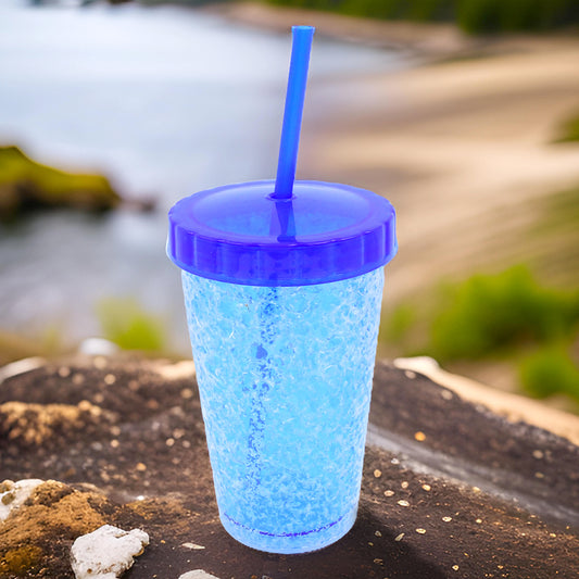 Wukusy plastic reusable sipper tumbler with lid and straw, 500ml capacity, in mixed colors, suitable for home and kitchen use.