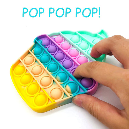 Wukusy 4476 Ice Cream Softy Fidget Pop It toy with silicone bubbles, stress relief sensory toy for autism and anxiety.