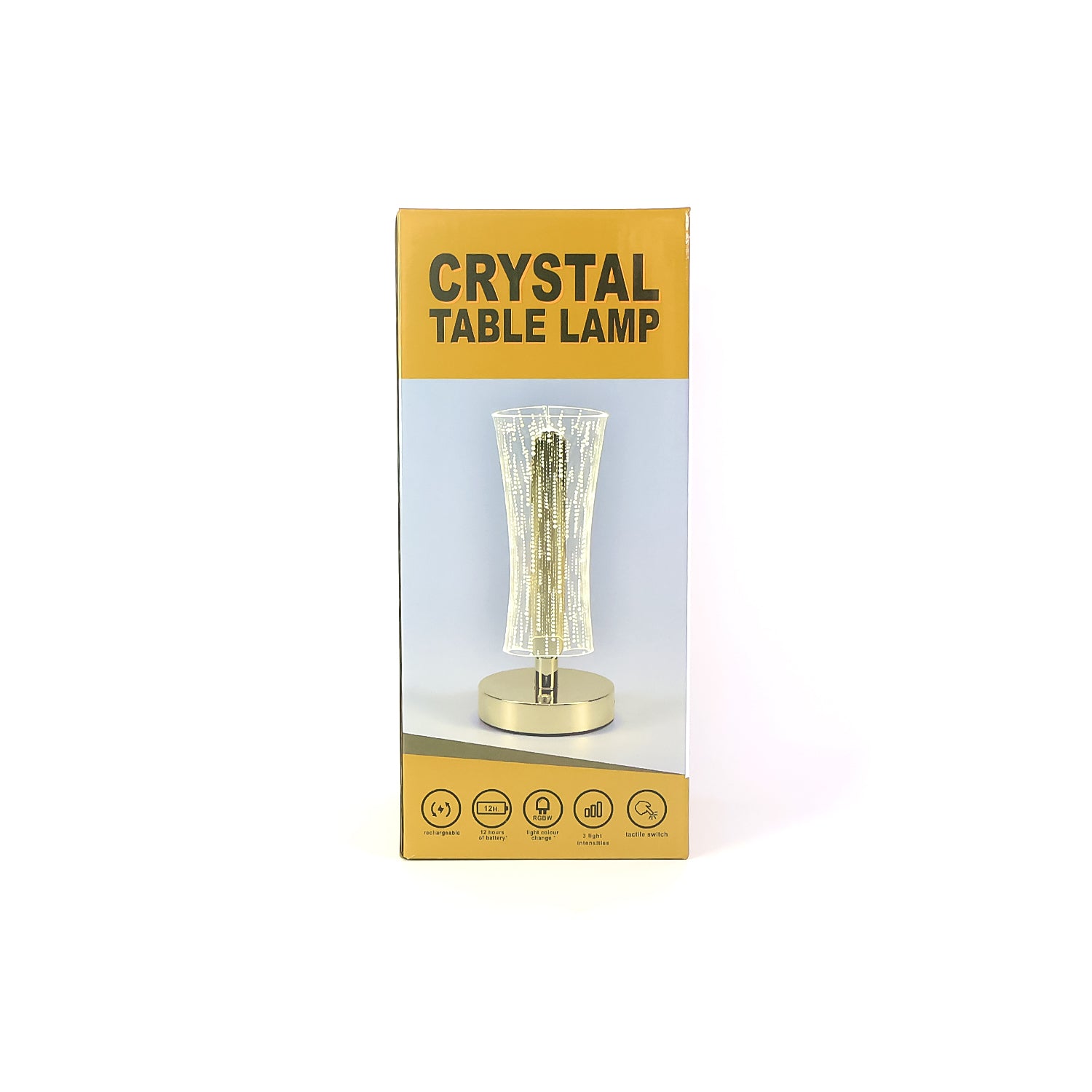 Luxury tall cylindrical crystal table lamp by Wukusy featuring a sleek glass base and elegant design for sophisticated decor.