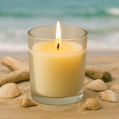 Wukusy Inlief scented votive jar candle in a 50g glass holder, perfect for home decor and creating a cozy atmosphere.