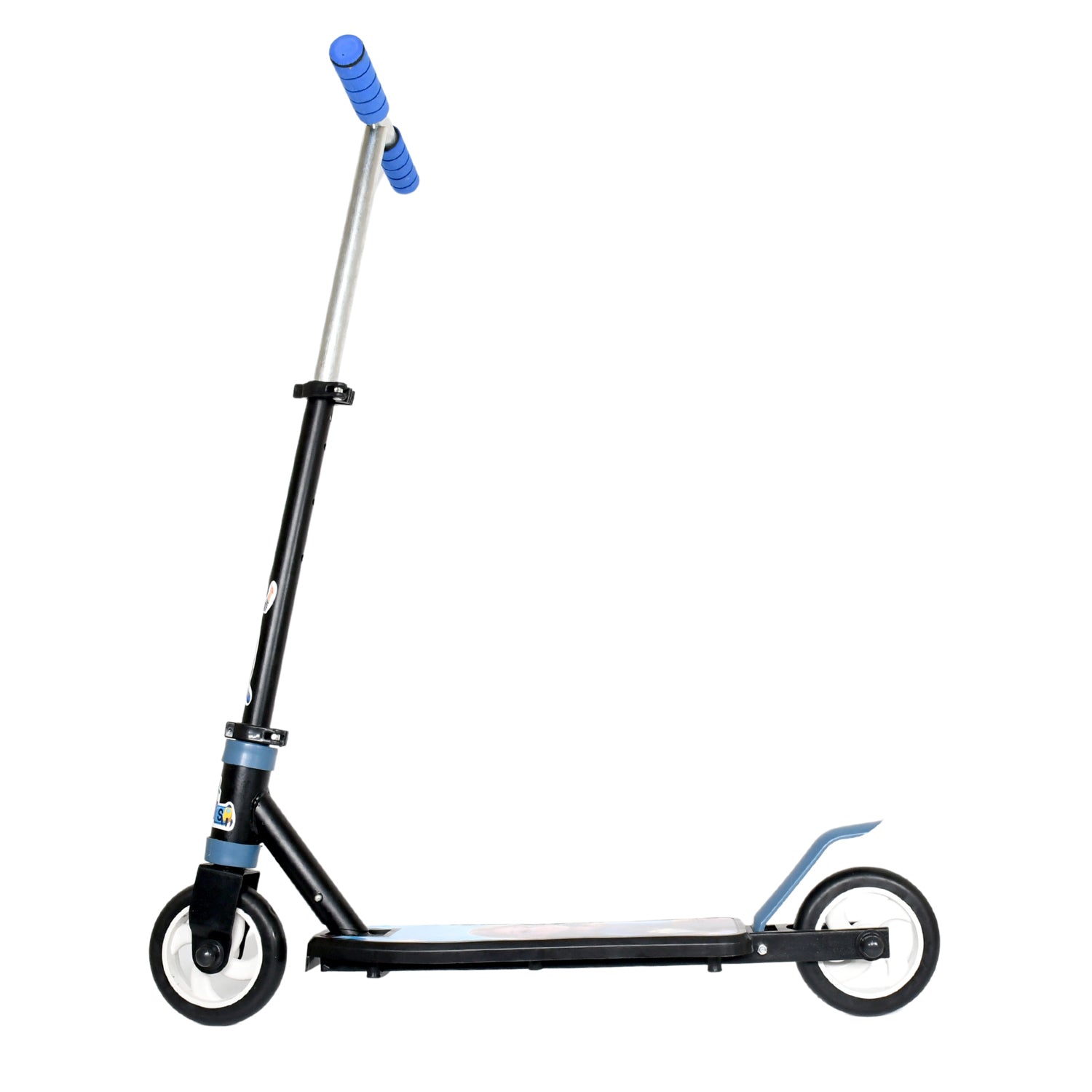 Wukusy kids' foldable ride-on push scooter with multicolor design, adjustable height, two wheels, suitable for boys and girls aged 4-8 years