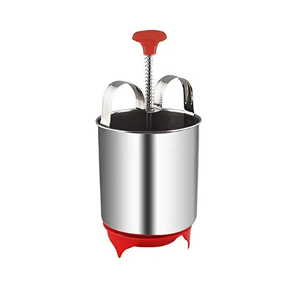 Ekom Medu Wada Vada donut maker dispenser for home kitchen, showing the appliance and its components on a countertop.