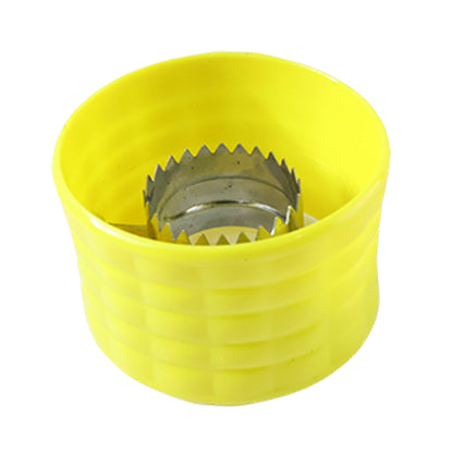 Wukusy handheld corn kernel stripper and peeler tool, with stainless steel blades and ergonomic handle for easy corn removal.