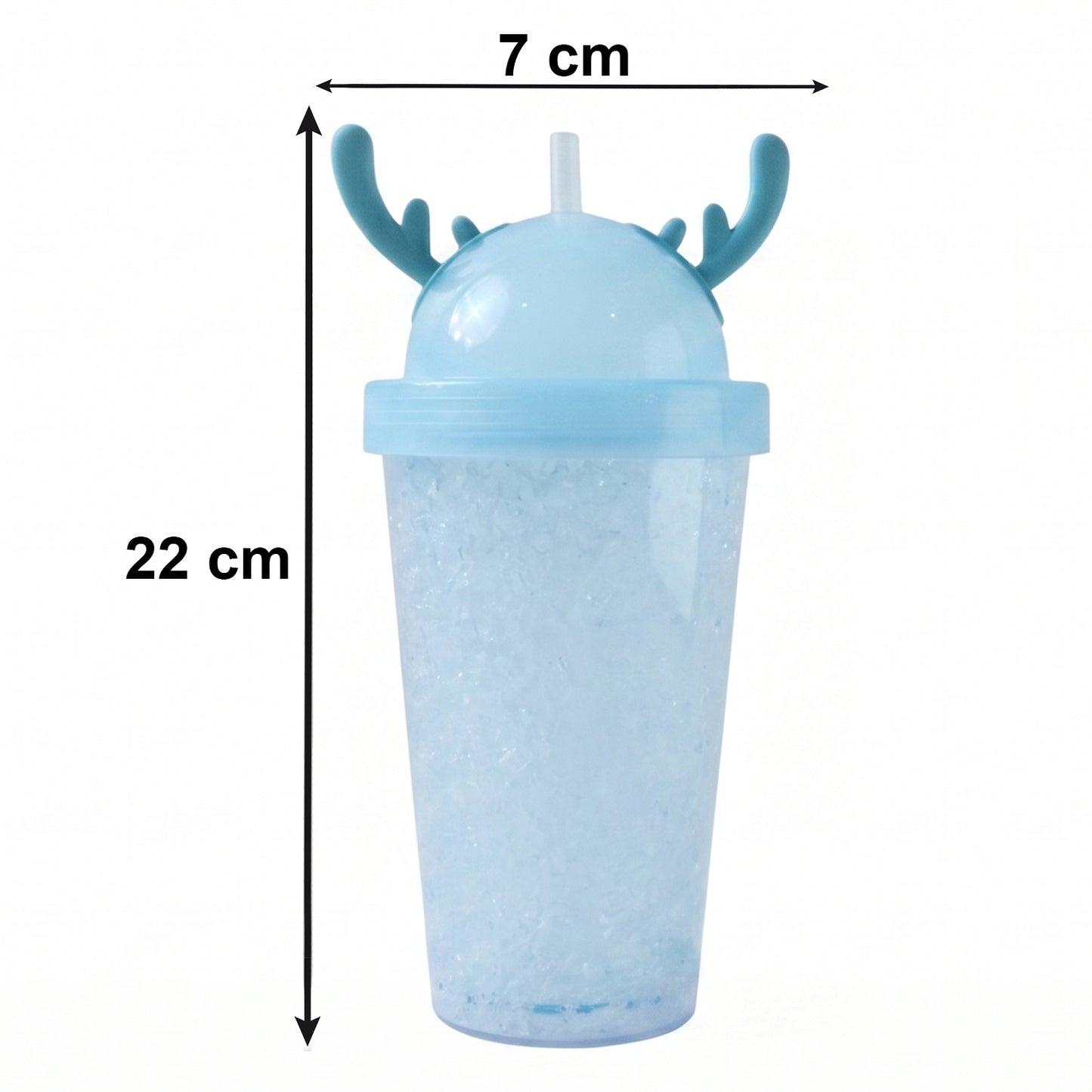 Wukusy Stylish Swizzy Jelly Tumbler with straw and fun lid, 500ml, colorful and reusable for beverages.