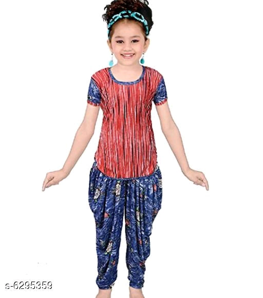 Colorful girls' clothing set by Seasons featuring a funky top and matching bottoms, perfect for casual wear.