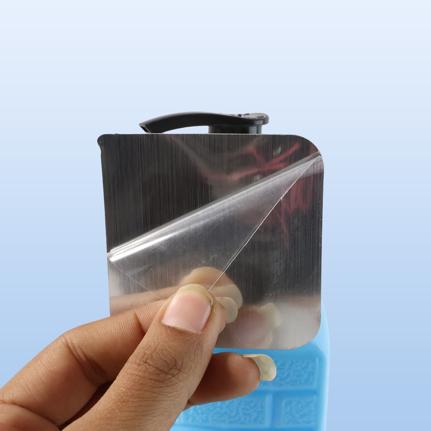 Wall-mounted Wukusy liquid soap dispenser set with sleek design, mounted on bathroom or kitchen wall for easy access.