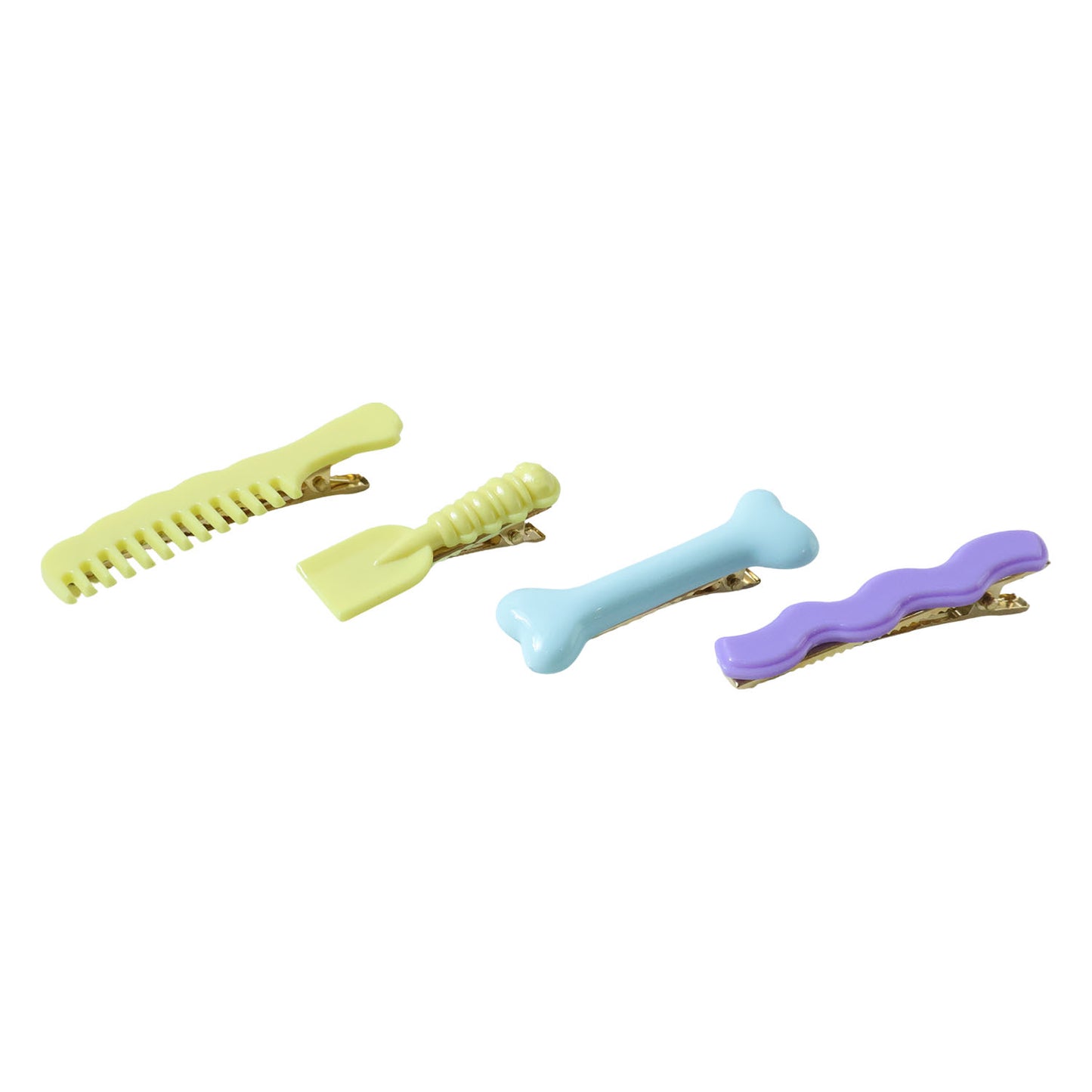 Set of four Wukusy decorative alligator hair clips for girls and women, featuring cute and stylish hair styling pins.