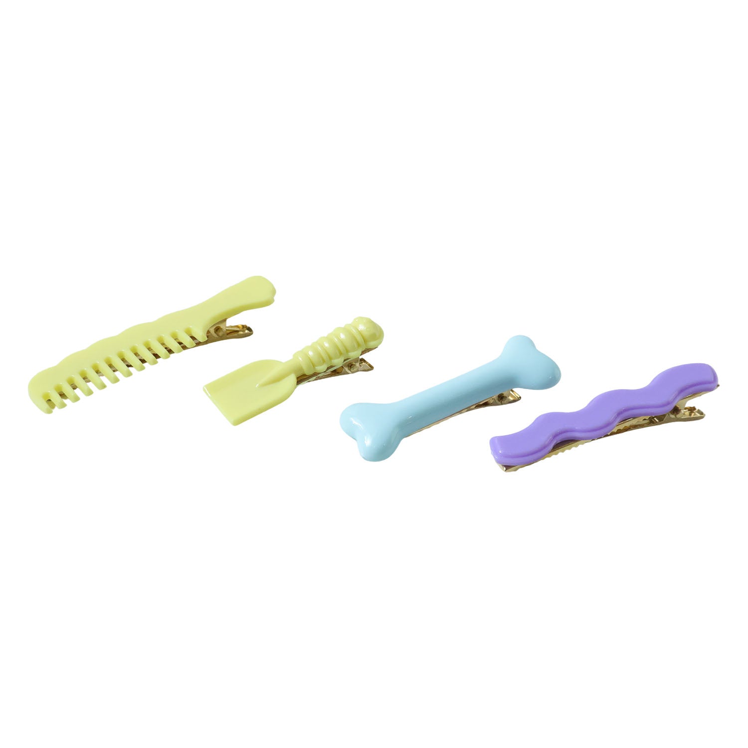 Set of four Wukusy decorative alligator hair clips for girls and women, featuring cute and stylish hair styling pins.